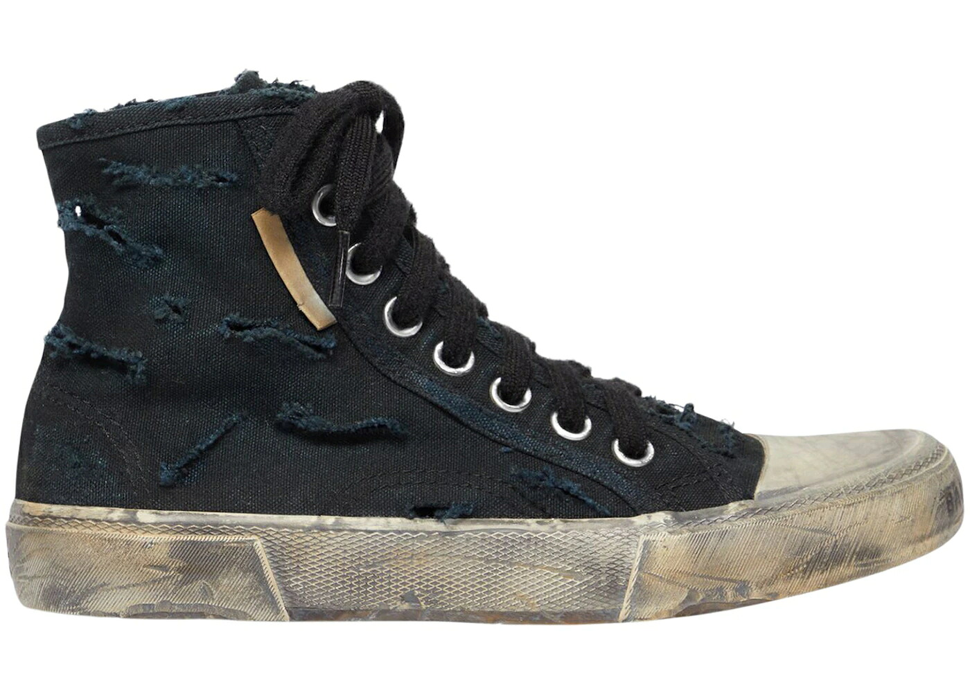 バレンシアガ ハイ 黒色 ブラック 白色 ホワイト スニーカー メンズ BALENCIAGA PARIS HIGH TOP DESTROYED BLACK WHITE / BLACK WHITE|スニケス