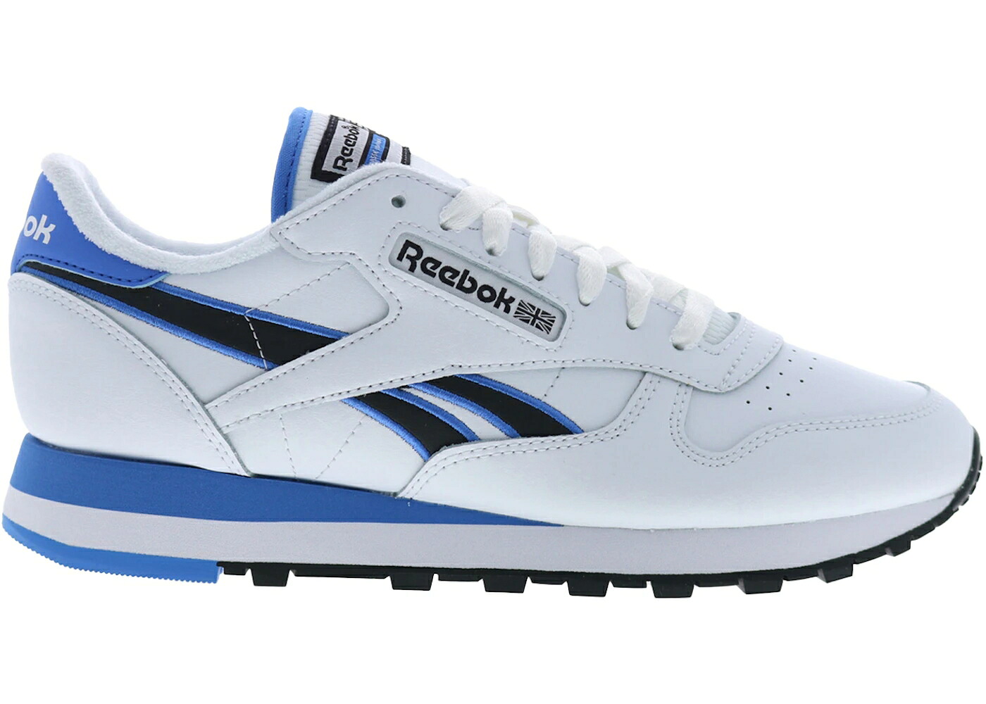 リーボック クラシック レザー 白色 ホワイト 青色 ブルー 黒色 ブラック スニーカー メンズ REEBOK CLASSIC LEATHER WHITE KINETIC BLUE BLACK / WHITE KINETIC BLUE BLACK