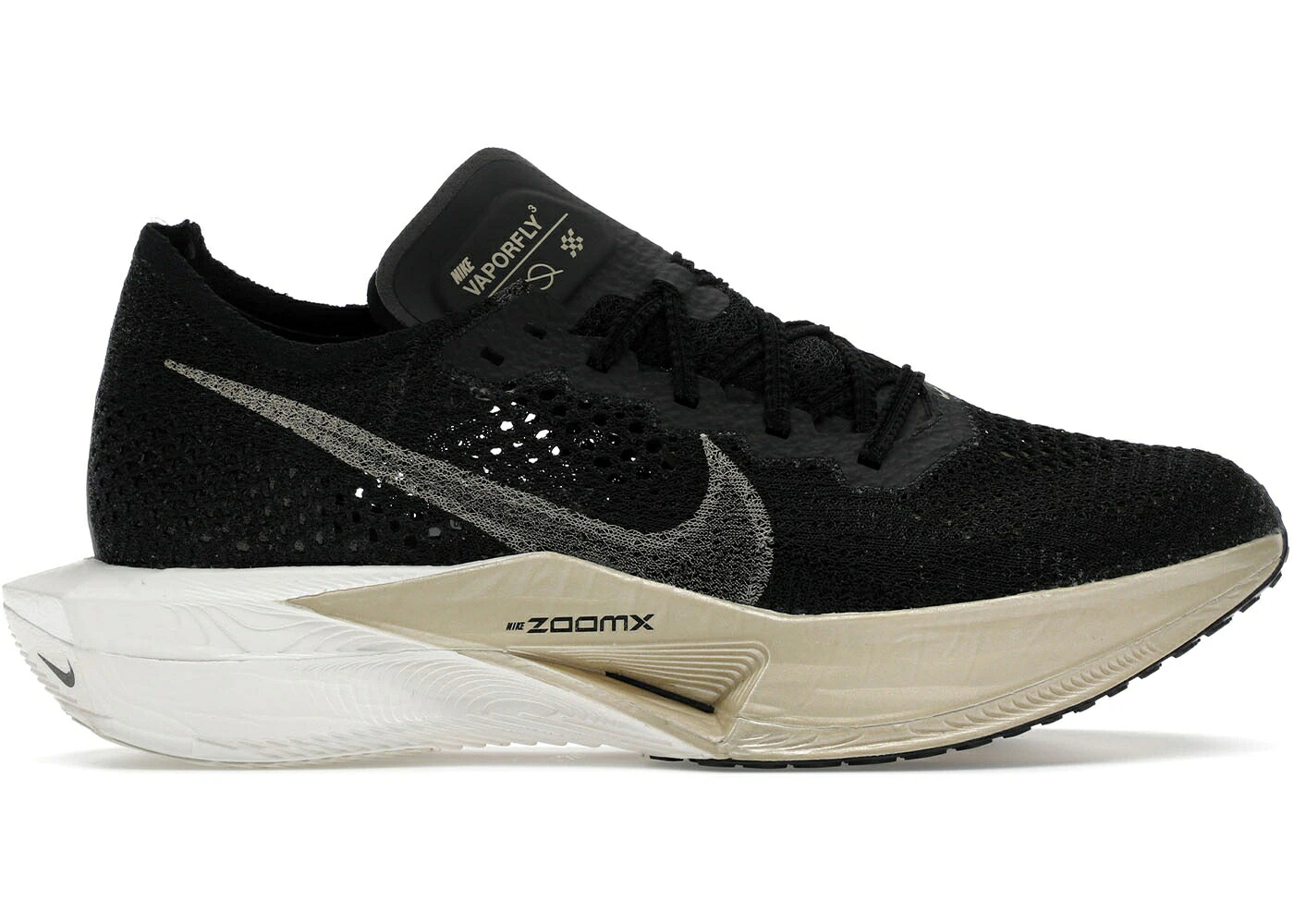 ナイキ 黒いこと 黒いこと ゴールド WOMEN\u0027S スニーカー レディース NIKE ZOOMX VAPORFLY 3 BLACK METALLIC GOLD GRAIN (WOMEN\u0027S) / BLACK BLACK OATMEAL METALLIC