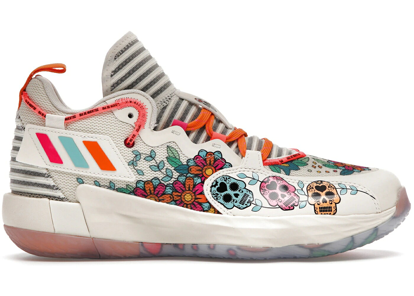 アディダス テネシー 橙 オレンジ色 中核グループ 黒いこと 黒いこと スニーカー メンズ ADIDAS DAME 7 EXTPLY DAY OF THE DEAD / TENNESSEE ORANGE CORE BLACK