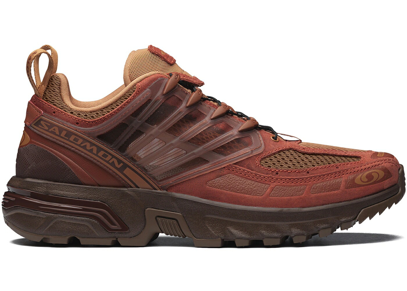 サロモン 労働者階級 赤 赤いこと 赤銅色 赤銅色 スニーカー メンズ SALOMON ACS PRO RED ASHES / PECAN BROWN CHILI
