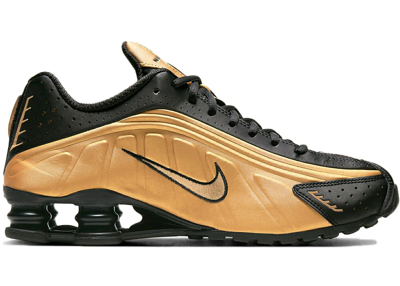 ナイキ ショックス ゴールド 黒いこと 黒いこと スニーカー メンズ NIKE SHOX R4 METALLIC GOLD BLACK / METALLIC GOLD BLACK