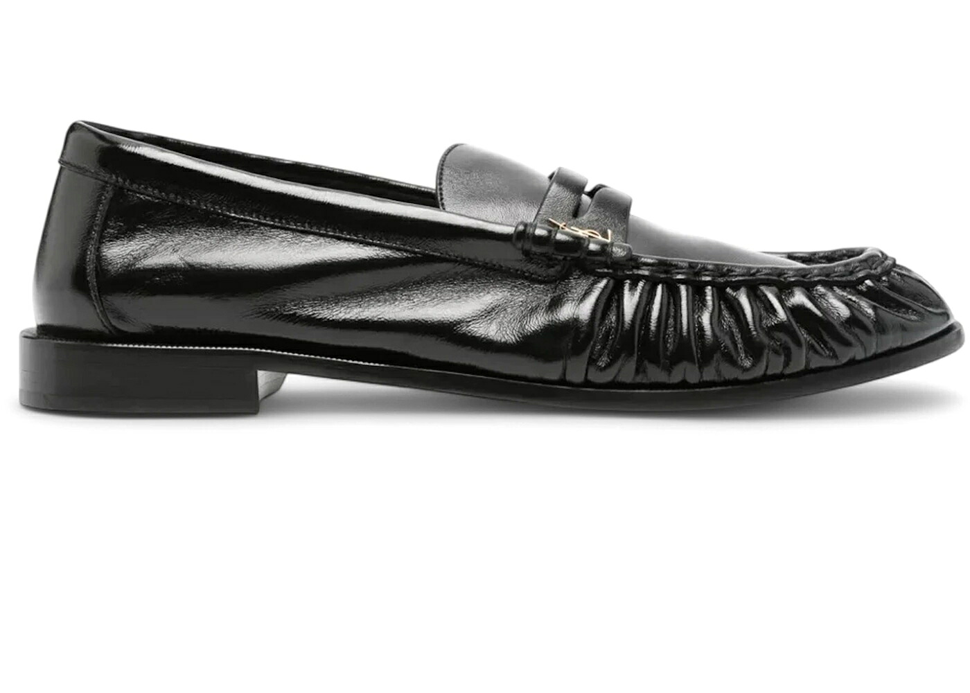 サンローラン 置き目毛革 スニーカー ペニー 家庭用スリッパ 黒いこと 黒いこと スニーカー メンズ SAINT LAURENT SAINT LAURENT LE LOAFER PENNY SLIPPERS GALV ORO ANTICO / BLACK