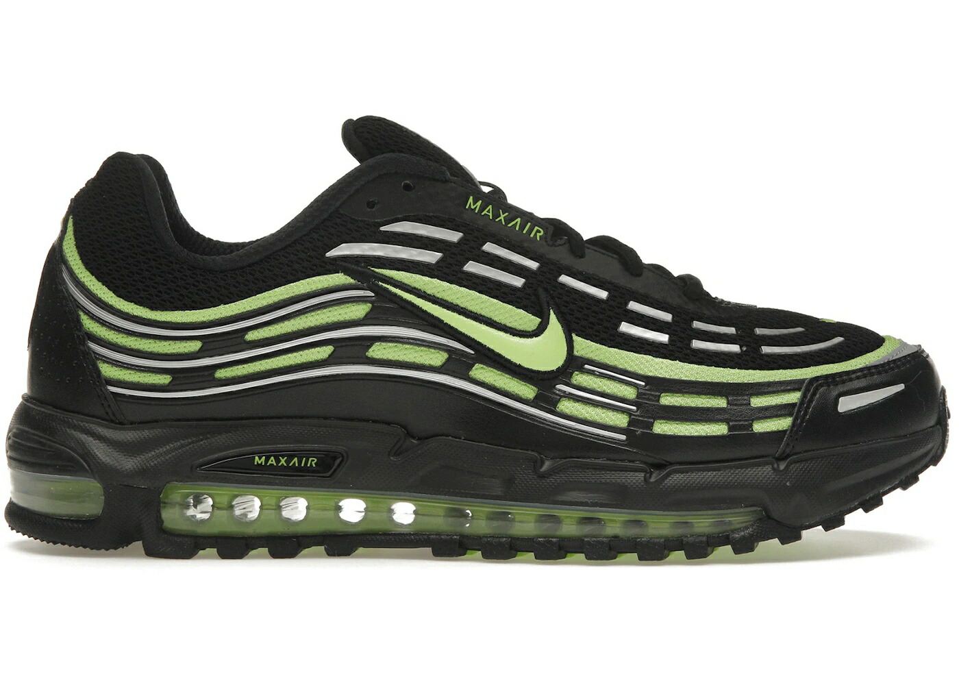 ナイキ マックス 黒色 ブラック エアマックス 2.5 スニーカー メンズ NIKE AIR MAX TL BLACK CITRON / BLACK CITRON BLACK