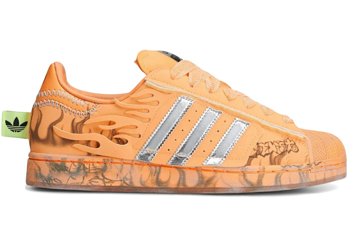 アディダス はやりっ児 橙 オレンジ色 しろがね色 しろがね色 スニーカー メンズ ADIDAS SUPERSTAR HELLSTAR HAZY ORANGE / HAZY ORANGE HAZY ORANGE SILVER