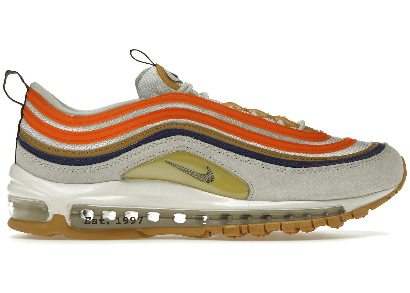 ナイキ マックス 白色 ホワイト 黒色 ブラック 橙 オレンジ エアマックス M. スニーカー メンズ NIKE AIR MAX 97 SE FRANK RUDY / SUMMIT WHITE BLACK SAFETY ORANGE