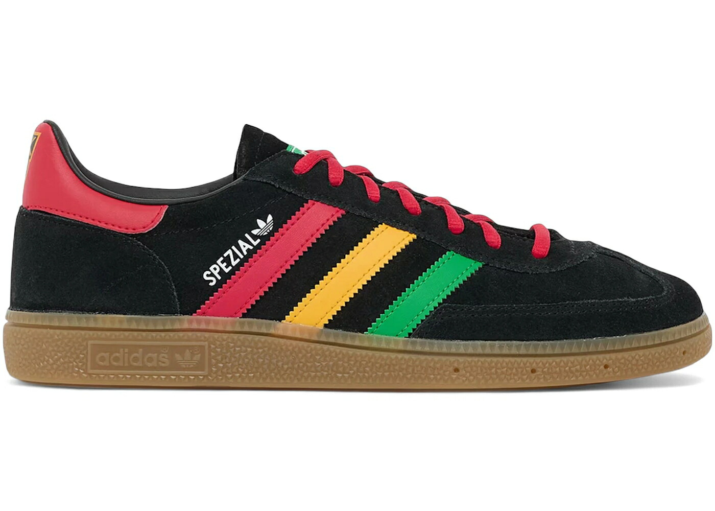 アディダス ハンドボール スペシアル コア 黒色 ブラック ピュア ゴールド スニーカー メンズ ADIDAS HANDBALL SPEZIAL BOB MARLEY FOOTBALL IS FREEDOM / CORE BLACK PURE RUBY BOLD GOLD