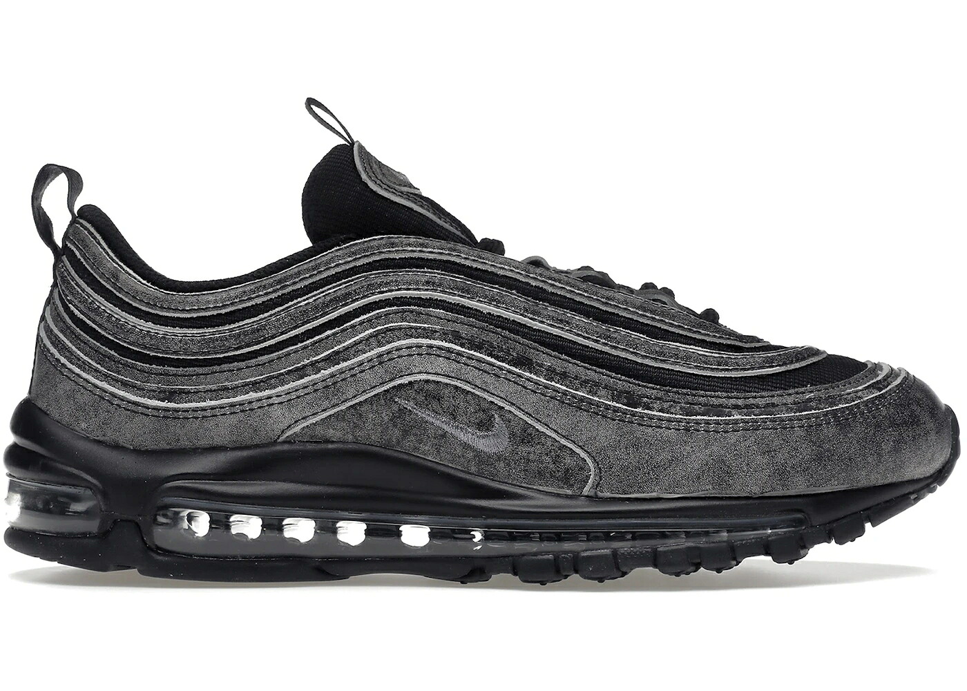 ナイキ マックス 黒いこと 黒いこと 大気圏マックス コムデ給仕 スニーカー メンズ NIKE AIR MAX 97 COMME DES GARCONS HOMME PLUS BLACK / BLACK METALLIC BLACK