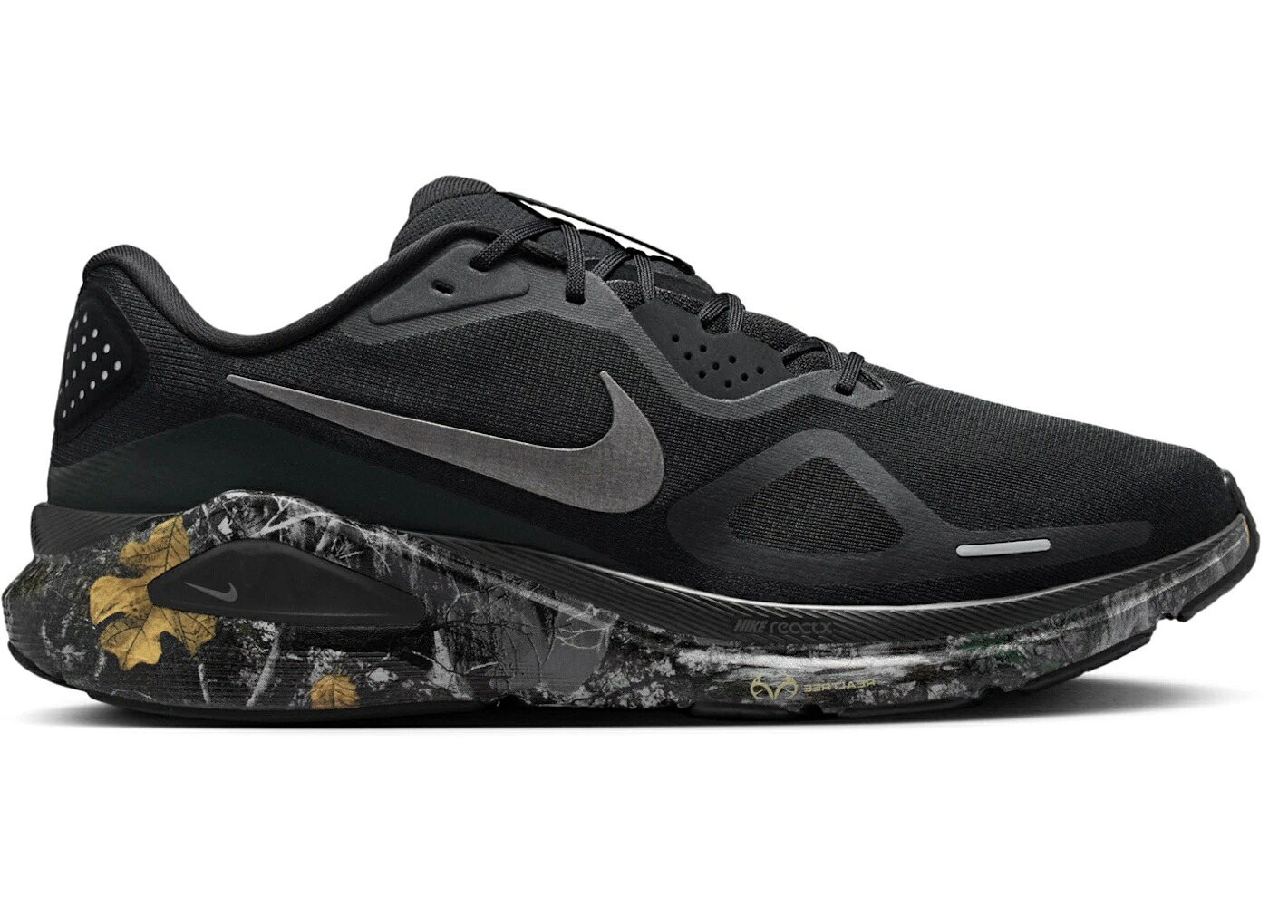 ナイキ 間鴨柄 黒いこと 黒いこと 薄墨色 薄墨色 スニーカー メンズ NIKE STRUCTURE 26 REALTREE CAMO BLACK / BLACK METALLIC DARK GREY DARK