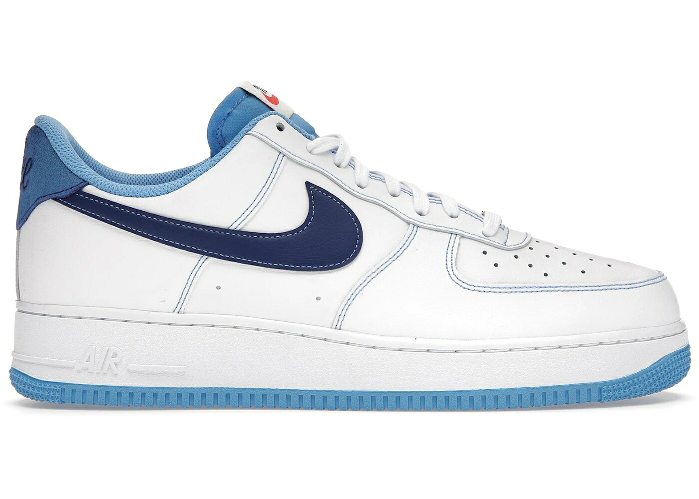 ナイキ 白いこと 白いこと 青碧 青碧 空軍 スニーカー メンズ NIKE AIR FORCE 1 LOW FIRST USE WHITE UNIVERSITY BLUE / WHITE OBSIDIAN UNIVERSITY BLUE