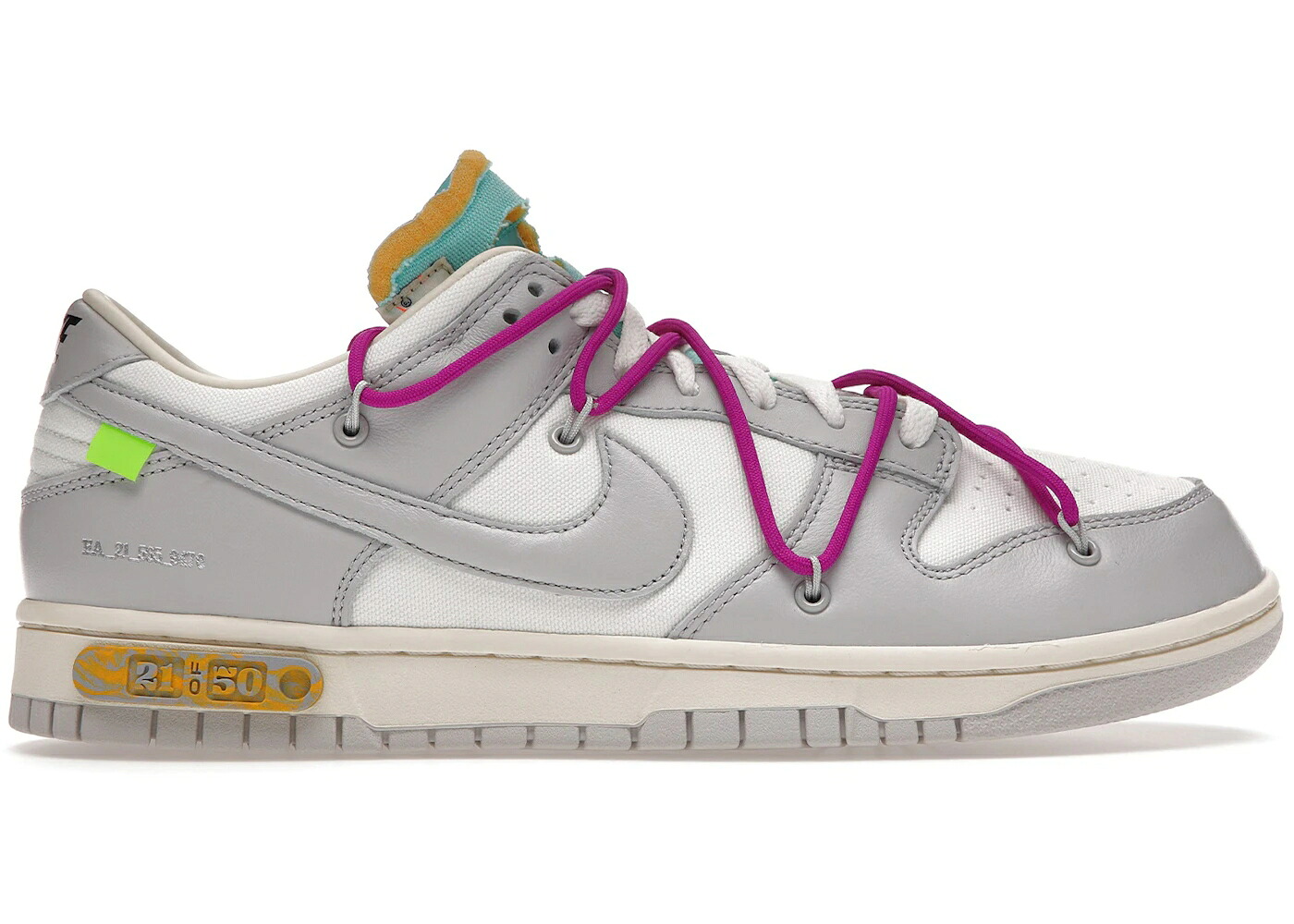 ナイキ ダンク 象牙色 薄墨色 薄墨色 紫 相撲取り草 ダンクロー スニーカー メンズ NIKE DUNK LOW OFF-WHITE LOT 21 / SAIL NEUTRAL GREY HYPER VIOLET