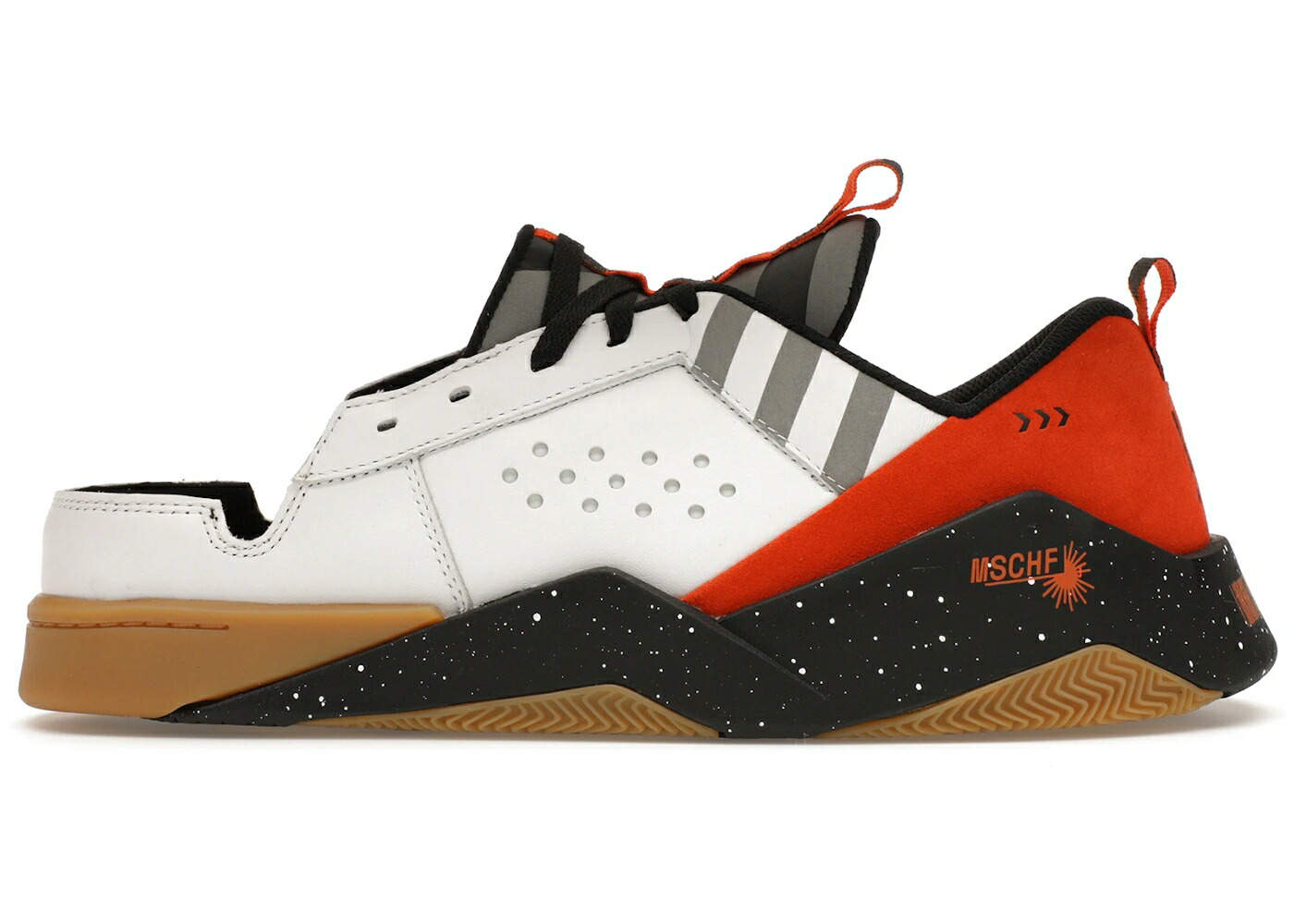 白いこと 白いこと 橙 オレンジ色 黒いこと 黒いこと スニーカー メンズ MSCHF BWD SHOE / WHITE ORANGE BLACK