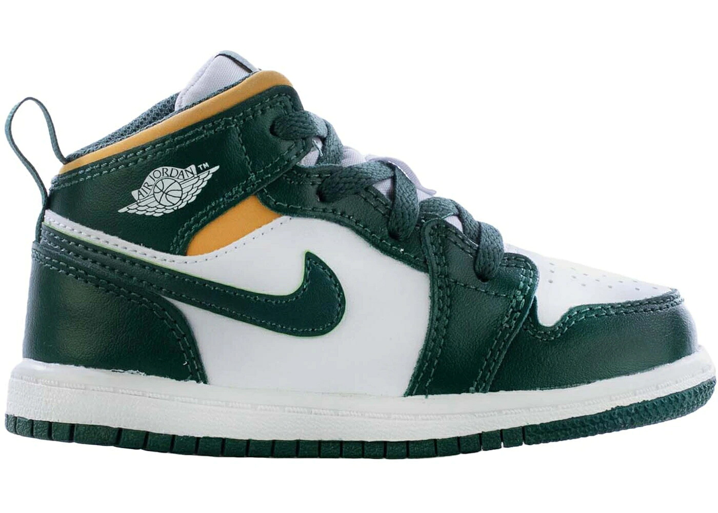 ナイキ ジョーダン ミッド 緑 グリーン 白色 ホワイト ジュニア キッズ JORDAN 1 MID SONICS (2021) (TD) / NOBLE GREEN POLLEN WHITE