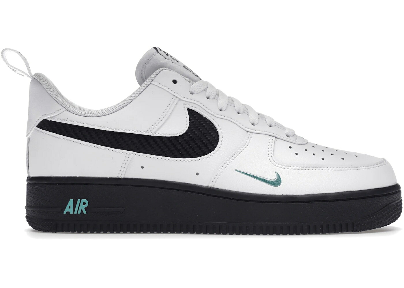 ナイキ 白いこと 白いこと 黒いこと 黒いこと 空軍 スニーカー メンズ NIKE AIR FORCE 1 LOW WHITE BLACK TEAL / WHITE BLACK TEAL