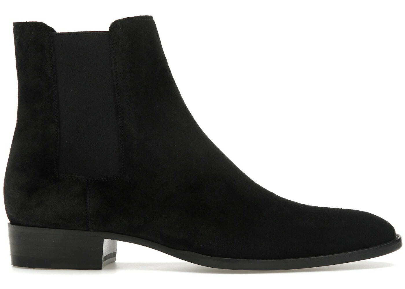 サンローラン ブーツ 黒色 ブラック スエード スウェード チェルシーブーツ スニーカー メンズ SAINT LAURENT SAINT LAURENT WYATT CHELSEA BOOT BLACK SUEDE /
