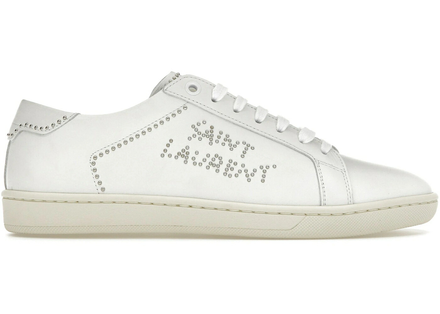 サンローラン 白色 ホワイト WOMEN'S スニーカー レディース SAINT LAURENT SAINT LAURENT STUDDED LOW TOP WHITE (WOMEN'S) /