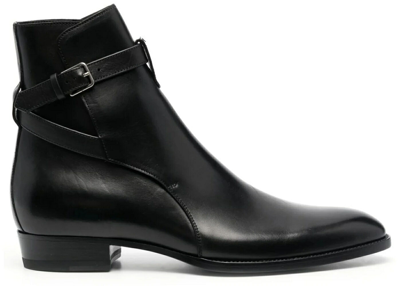 サンローラン ブーツ 黒いこと 黒いこと スニーカー メンズ SAINT LAURENT SAINT LAURENT WYATT JODHPUR BOOT BLACK /