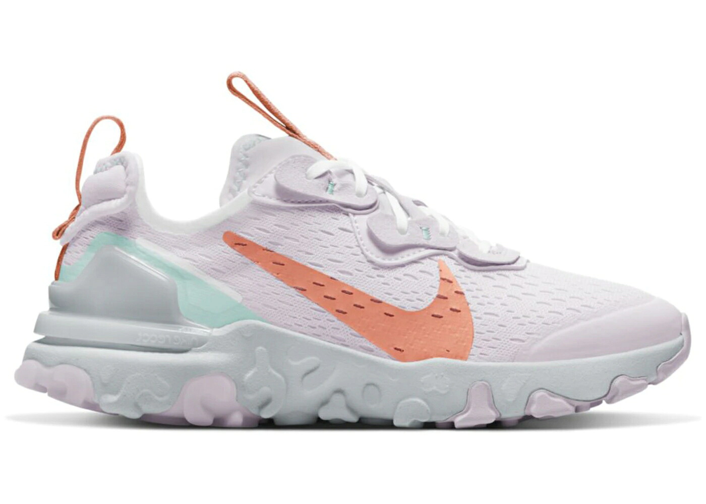 ナイキ リアクト 紫 相撲取り草 クリムゾン 白いこと 白いこと お坊っちゃん キッズ NIKE REACT VISION LIGHT VIOLET CRIMSON BLISS (GS) / LIGHT VIOLET WHITE METALLIC もの言う花 マタニティ スニーカー