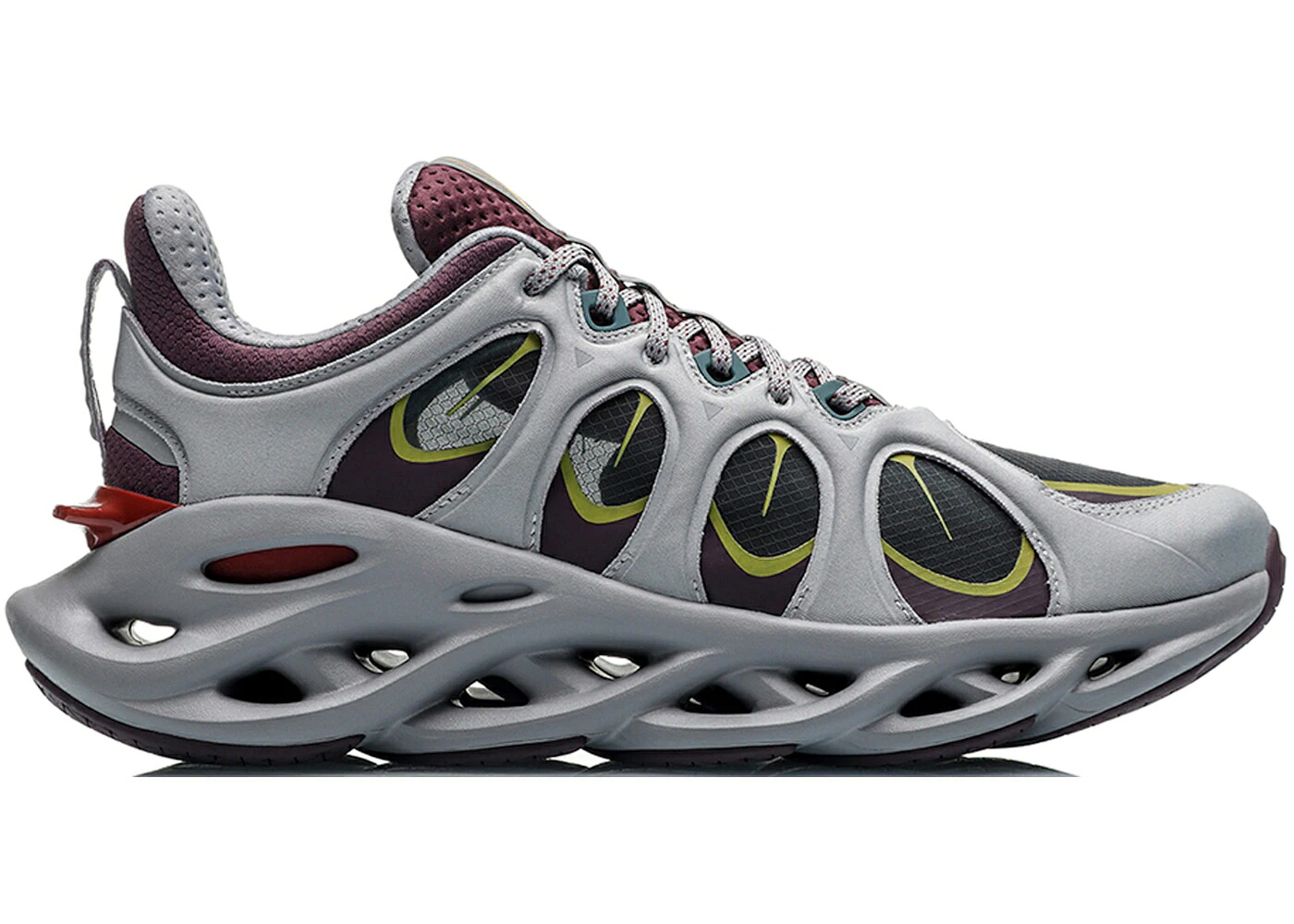 リーニン エース 灰色 グレー 黄色 イエロー 赤 レッド スニーカー メンズ LI-NING ARC ACE GREY YELLOW RED / GREY YELLOW RED｜スニケス