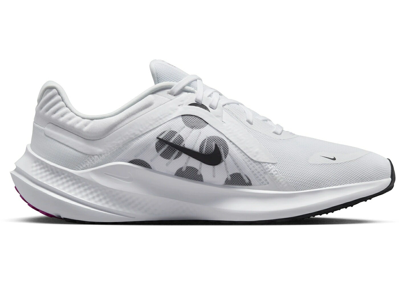 ナイキ 白色 ホワイト 黒色 ブラック ドリーム スニーカー メンズ NIKE QUEST 5 WHITE BLACK FUCHSIA DREAM / WHITE BLACK FUCHSIA DREAM