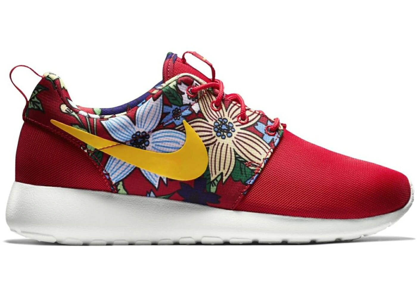 ナイキ 幽客 赤 赤いこと アロハ 黄味がかった 黄色 WOMEN\u0027S スニーカー レディース NIKE ROSHE RUN RED FLORAL ALOHA (WOMEN\u0027S) / UNIVERSITY RED TOUR YELLOW