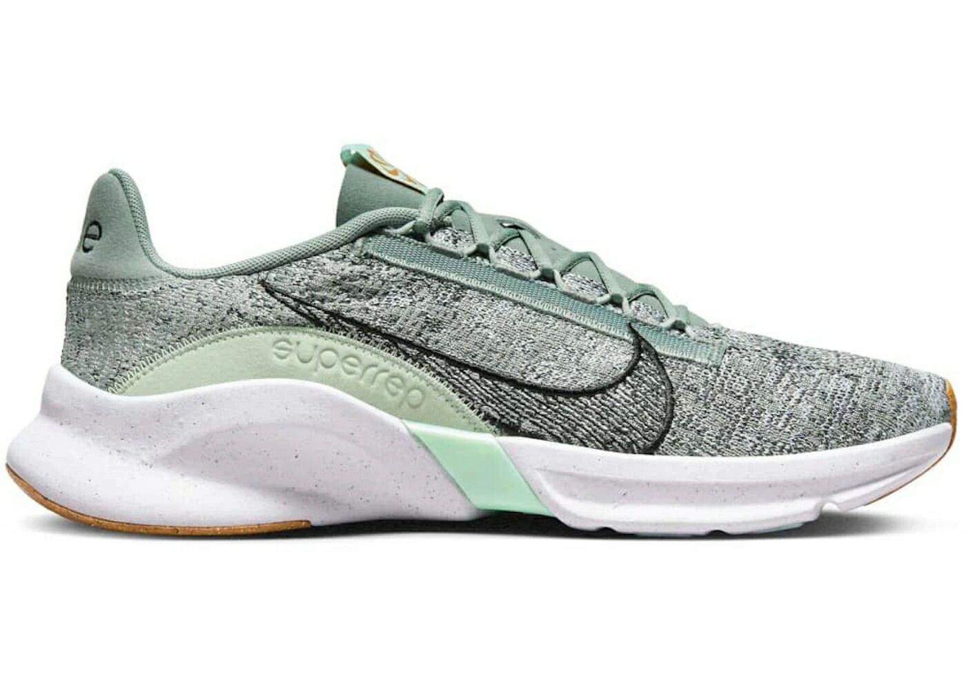 ナイキ フライニット 黒色 ブラック 白色 ホワイト スニーカー メンズ NIKE SUPERREP GO 3 FLYKNIT DUSTY SAGE GUM / DUSTY SAGE BLACK WHITE MINT FOAM|スニケス
