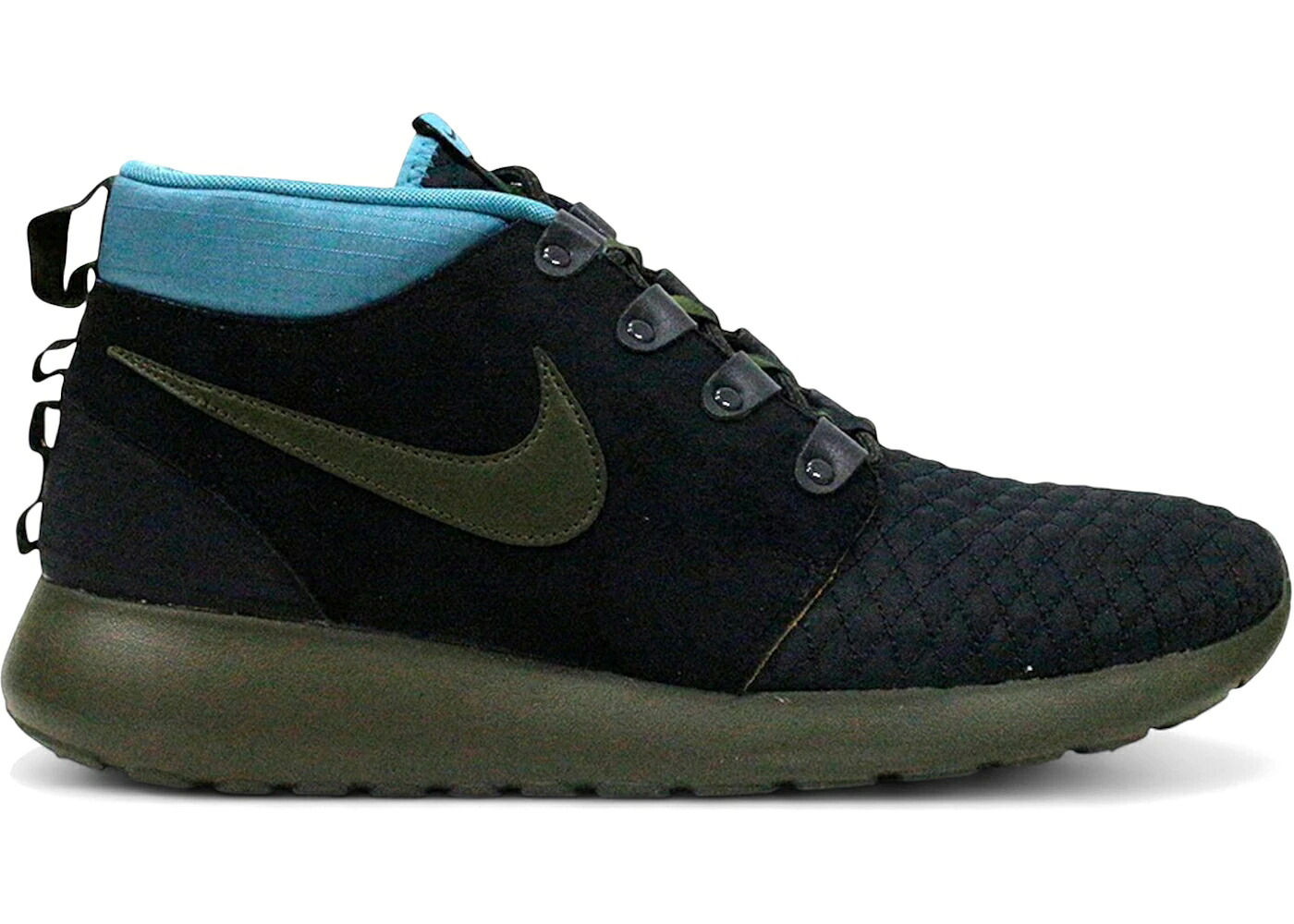 ナイキ ラン 黒色 ブラック スニーカー メンズ NIKE ROSHE RUN SNEAKERBOOT BLACK MINERAL TEAL / BLACK DARK LODEN MINERAL TEAL