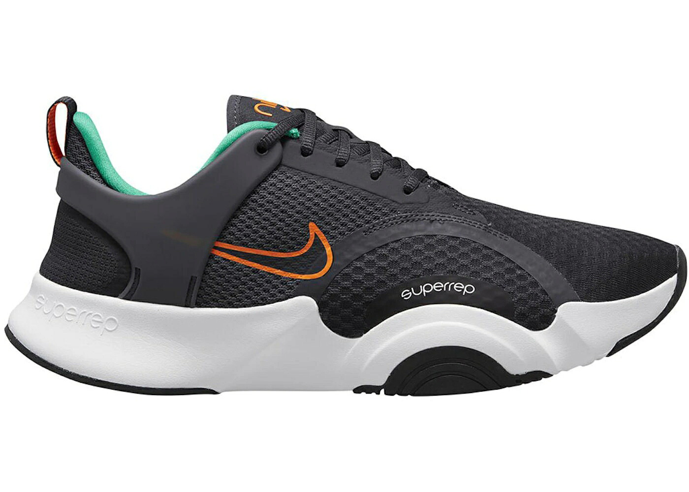 ナイキ 灰色 グレー スニーカー メンズ NIKE SUPERREP GO 2 DARK SMOKE GREY / DARK SMOKE GREY CLEAR EMERALD｜スニケス