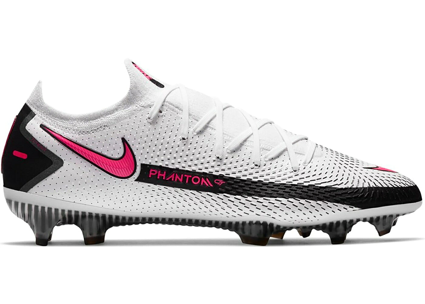 ナイキ エリート 白色 ホワイト 黒色 ブラック ピンク ブラスト スニーカー メンズ NIKE PHANTOM GT ELITE FG WHITE BLACK PINK BLAST / WHITE BLACK PINK BLAST｜スニケス