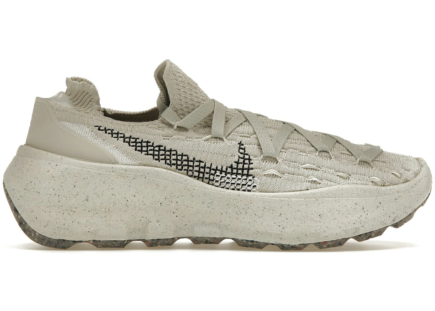 ナイキ 黒色 ブラック 白色 ホワイト スニーカー メンズ NIKE SPACE HIPPIE 04 LIGHT BONE BLACK / LIGHT BONE METALLIC SUMMIT WHITE