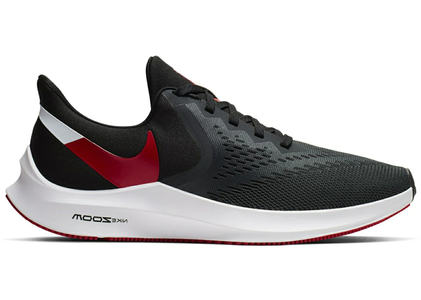 ナイキ ズーム 赤 レッド 黒色 ブラック スニーカー メンズ NIKE ZOOM WINFLO 6 UNIVERSITY RED / BLACK UNIVERSITY RED