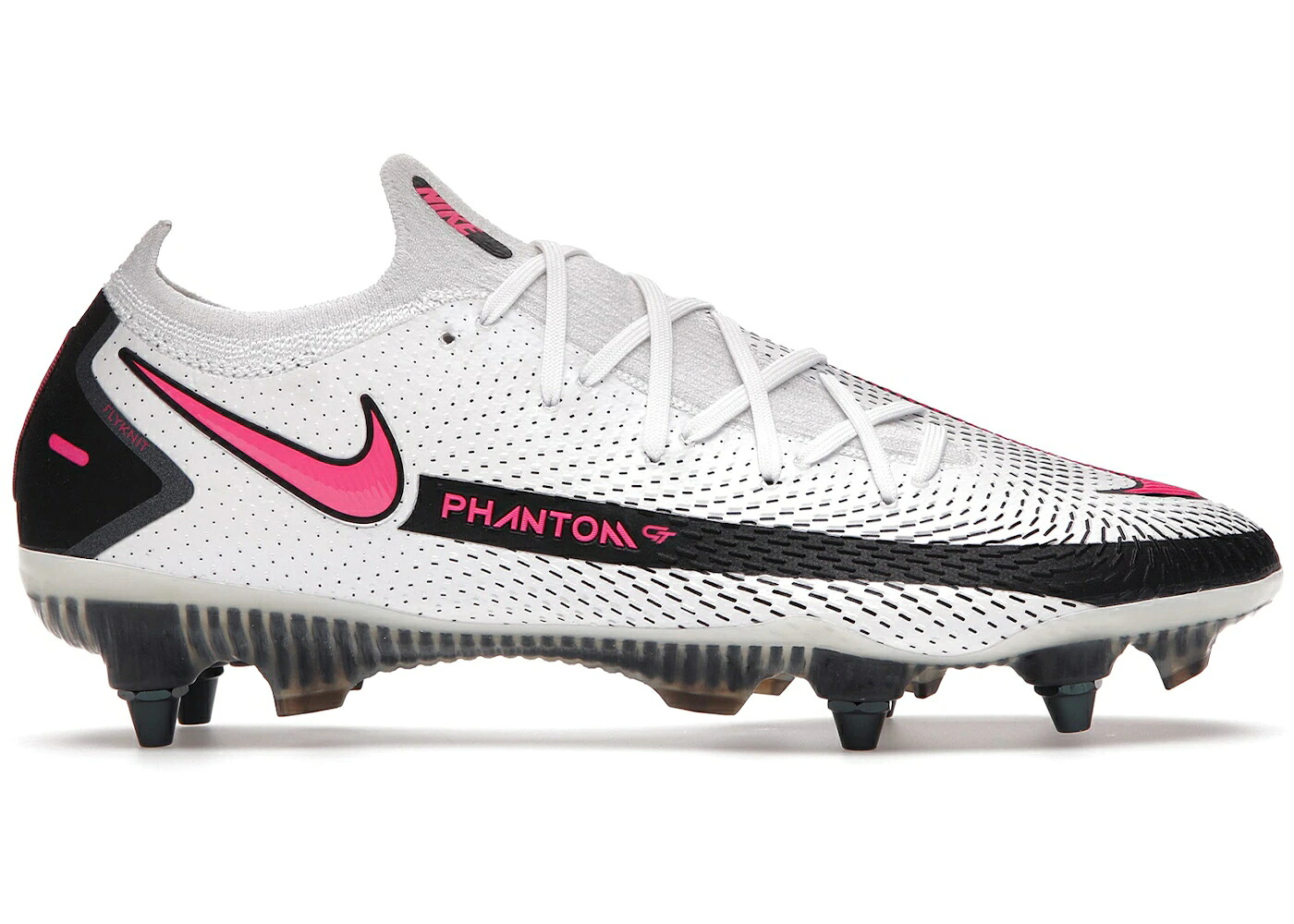 ナイキ エリート 白色 ホワイト 黒色 ブラック ピンク スニーカー メンズ NIKE PHANTOM GT ELITE SG-PRO WHITE / WHITE BLACK HYPER PINK PINK|スニケス