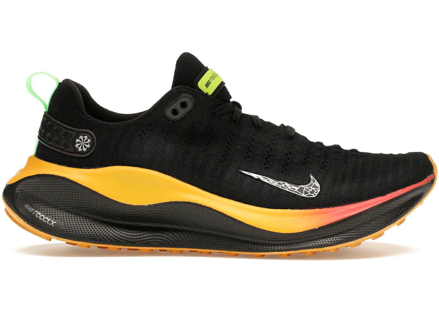 ナイキ 幽客 黒いこと 黒いこと クリムゾン スニーカー メンズ NIKE REACTX INFINITY RUN 4 NO FINISH LINE / BLACK BRIGHT CRIMSON SUNDIAL