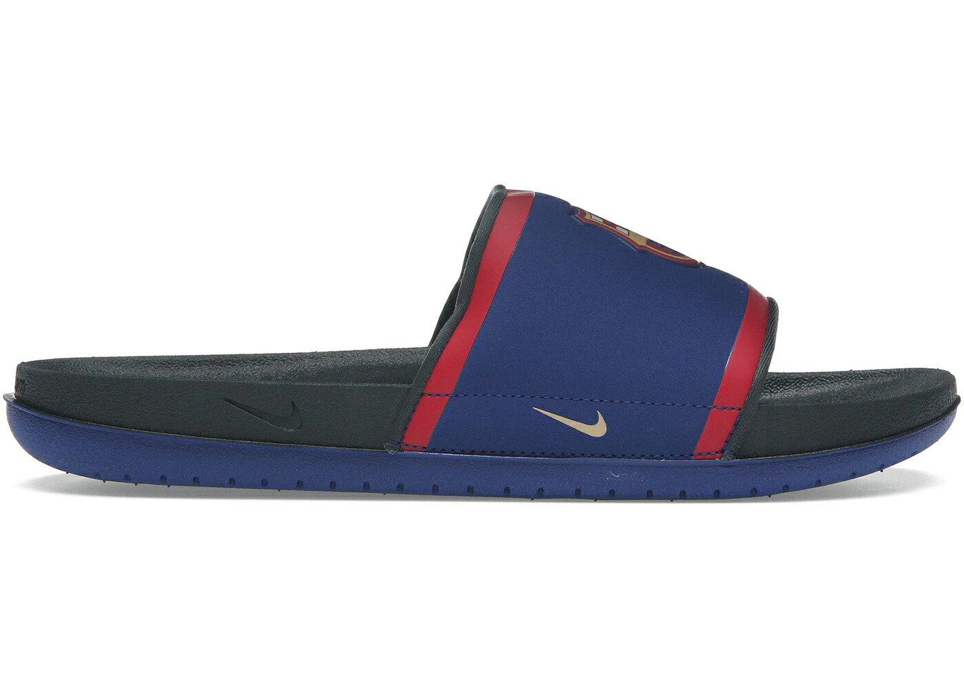 ナイキ サンダル ディープ 青色 ブルー 灰色 グレー スニーカー メンズ NIKE OFFCOURT SLIDE FC BARCELONA / DEEP ROYAL BLUE DARK SMOKE GREY