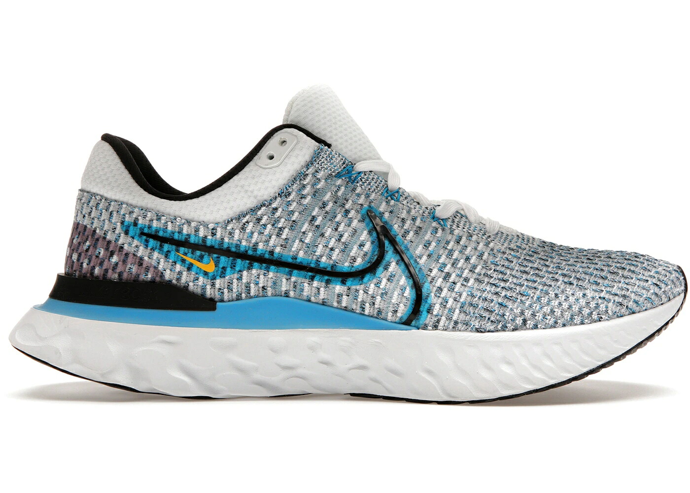 ナイキ リアクト ラン フライニット 青色 ブルー 白色 ホワイト スニーカー メンズ NIKE REACT INFINITY RUN FLYKNIT 3 BLUE ORBIT / WHITE BLUE ORBIT CHLORIN BLUE｜スニケス
