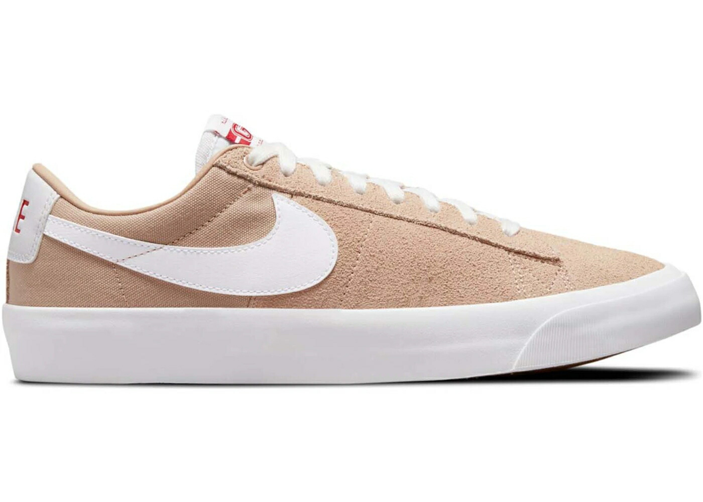 ナイキ エスビー ズーム ブレイザー プロ ベージュ 赤 レッド 白色 ホワイト スニーカー メンズ NIKE SB ZOOM BLAZER LOW PRO GT BIO BEIGE / BIO BEIGE GYM RED WHITE WHITE