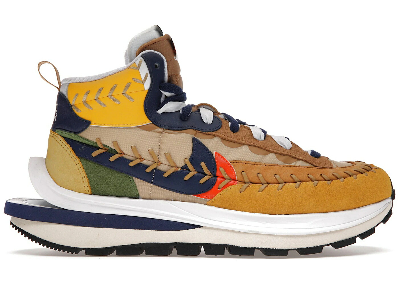 ナイキ ポール 青色 ブルー 黄色 イエロー スニーカー メンズ NIKE VAPORWAFFLE SACAI JEAN PAUL GAULTIER SESAME BLUE / SESAME BLUE YELLOW