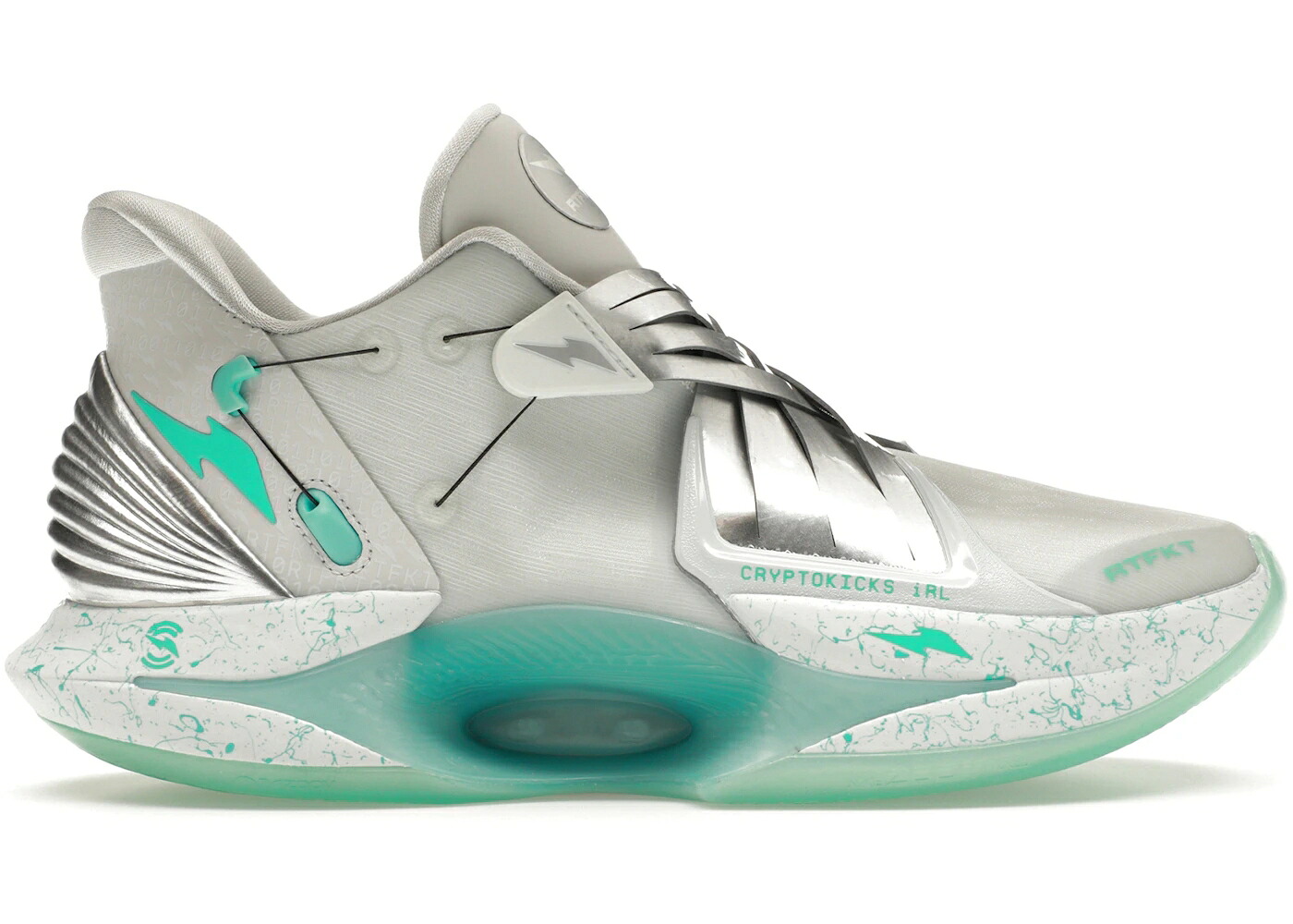 ナイキ 白いこと 白いこと しろがね色 しろがね色 スニーカー メンズ NIKE RTFKT CRYPTOKICKS IRL ICE / OFF WHITE METALLIC SILVER