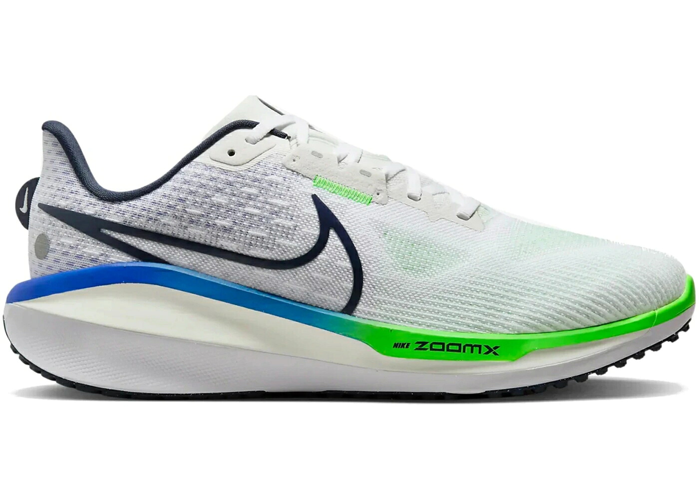 ナイキ 白いこと 白いこと 青味 青み 菩提樹 プラチナム スニーカー メンズ NIKE VOMERO 17 WHITE RACER BLUE LIME / WHITE PLATINUM TINT RACER BLUE