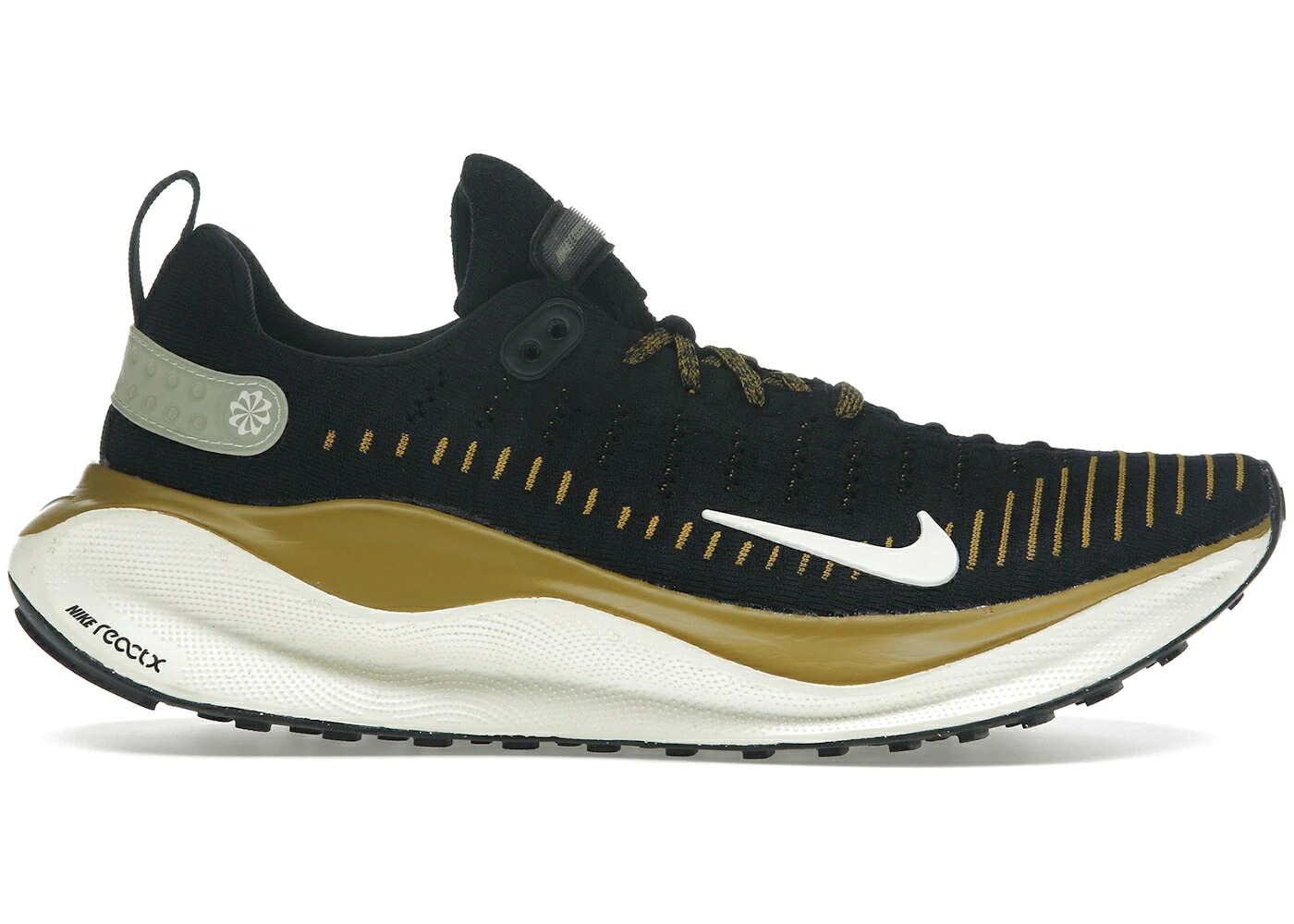 ナイキ 幽客 黒いこと 黒いこと オリーブ 佇まい スニーカー メンズ NIKE REACTX INFINITY RUN 4 BLACK BRONZINE / BLACK BRONZINE OLIVE AURA SEA