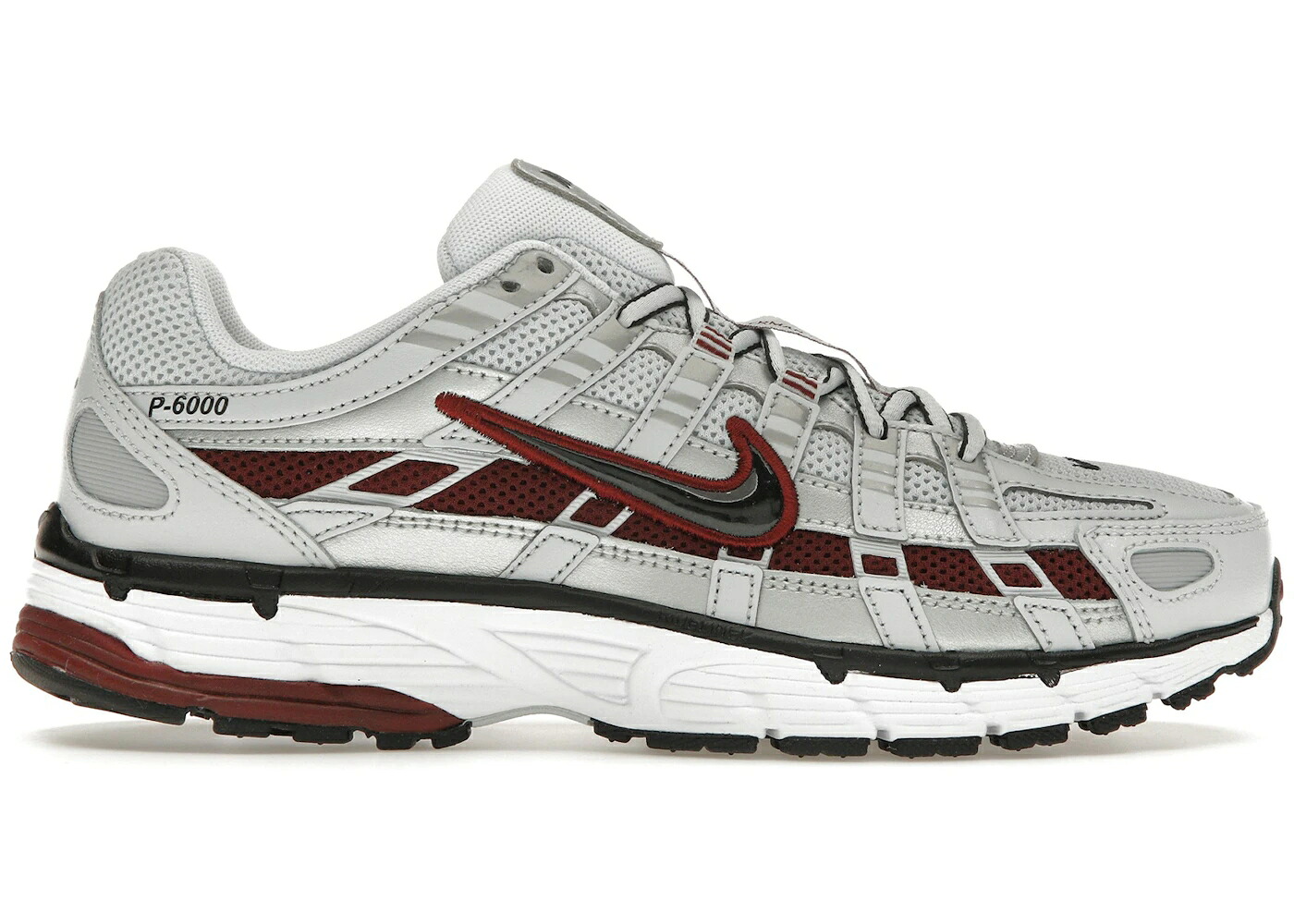 ナイキ 野球クラブ 赤 赤いこと 純然たる プラチナム スニーカー メンズ NIKE P-6000 DARK TEAM RED / PURE PLATINUM METALLIC PLATINUM