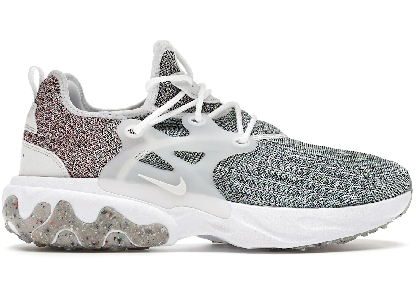 ナイキ リアクト プレスト フライニット 白色 ホワイト 茶色 ブラウン リアクトプレスト スニーカー メンズ NIKE REACT PRESTO FLYKNIT MULTI WHITE / WHITE GUM LIGHT BROWN WHITE