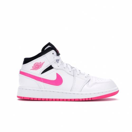 ミッド ホワイト ナイキ ベビー 黒 キッズ Jordan 白 ピンク Jordan スニーカー White ジョーダン ブラック ジュニア Black Pink 1 Mid Hyper Gs Blackhyper ベビー マタニティ スニケスファッションブランド カジュアル ファッション スニーカー