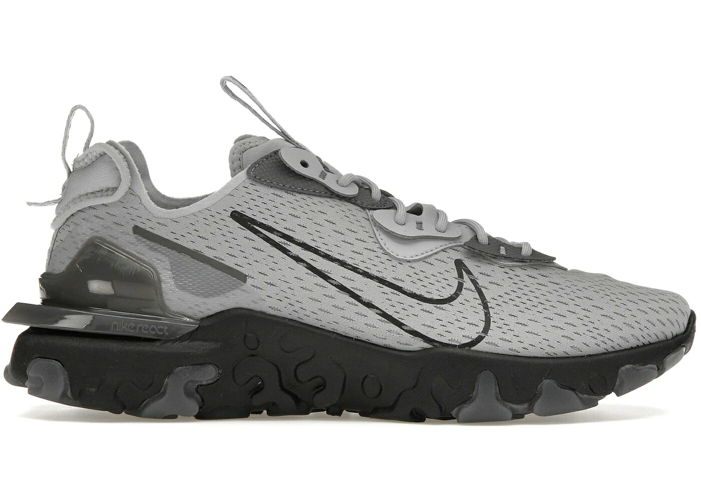 ナイキ リアクト 薄墨色 薄墨色 黒いこと 黒いこと スニーカー メンズ NIKE REACT VISION WOLF GREY / WOLF GREY BLACK IRON GREY