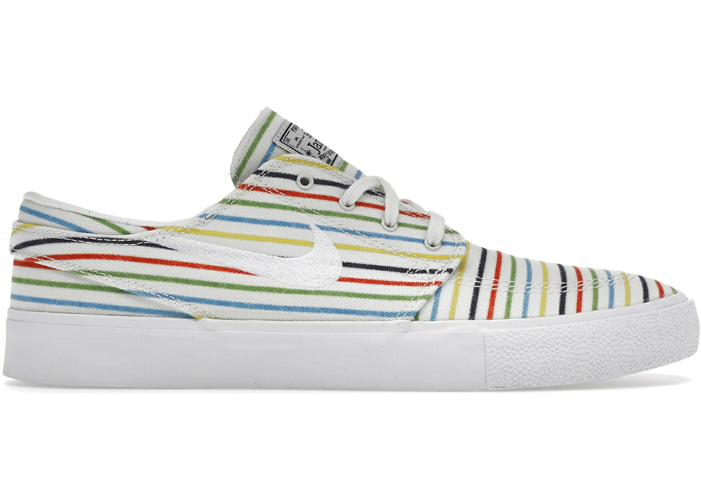 ナイキ エスビー ズーム 白色 ホワイト スニーカー メンズ NIKE SB ZOOM STEFAN JANOSKI CANVAS MULTI-COLOR PINSTRIPES / SAIL SAIL WHITE WHITE｜スニケス 24,840円
