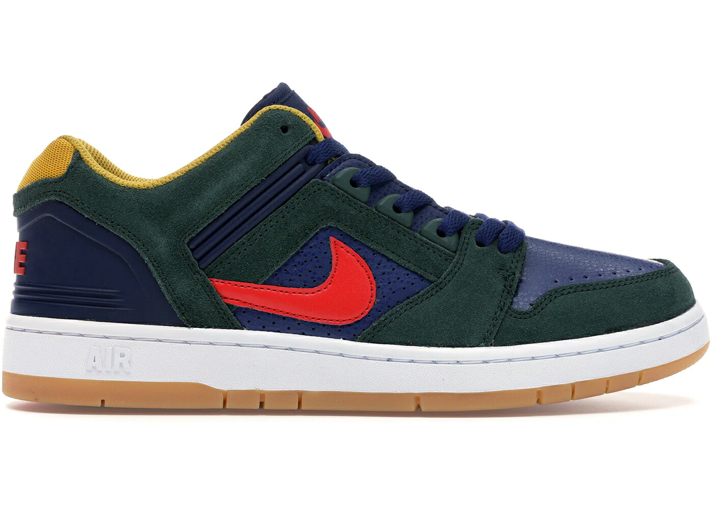 ナイキ エスビー 緑 緑であること 青み 青色 空軍 スニーカー メンズ NIKE SB AIR FORCE 2 LOW RUGBY / MIDNIGHT GREEN BLUE VOID