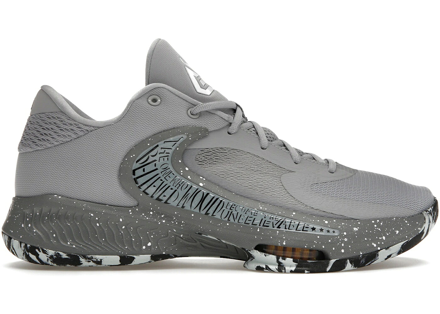 ナイキ ズーム 灰色 グレー クール 黒色 ブラック 白色 ホワイト ズームフリーク スニーカー メンズ NIKE ZOOM FREAK 4 ETCHED IN STONE / WOLF GREY COOL GREY BLACK WHITE