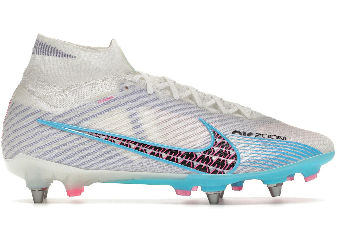 ナイキ ズーム エリート プロ ブラスト 青色 ブルー 白色 ホワイト ピンク 藍色 インディゴ スニーカー メンズ NIKE ZOOM MERCURIAL SUPERFLY 9 ELITE SG PRO BLAST PACK BALTIC BLUE / WHITE PINK BLAST INDIGO HAZE