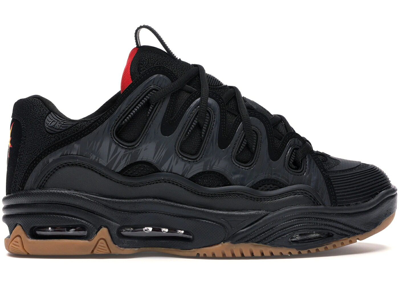 オサイラス オシ栗鼠 黒いこと 黒いこと スニーカー メンズ OSIRIS D3 2001 THE HUNDREDS BLACK / BLACK HUNDREDS