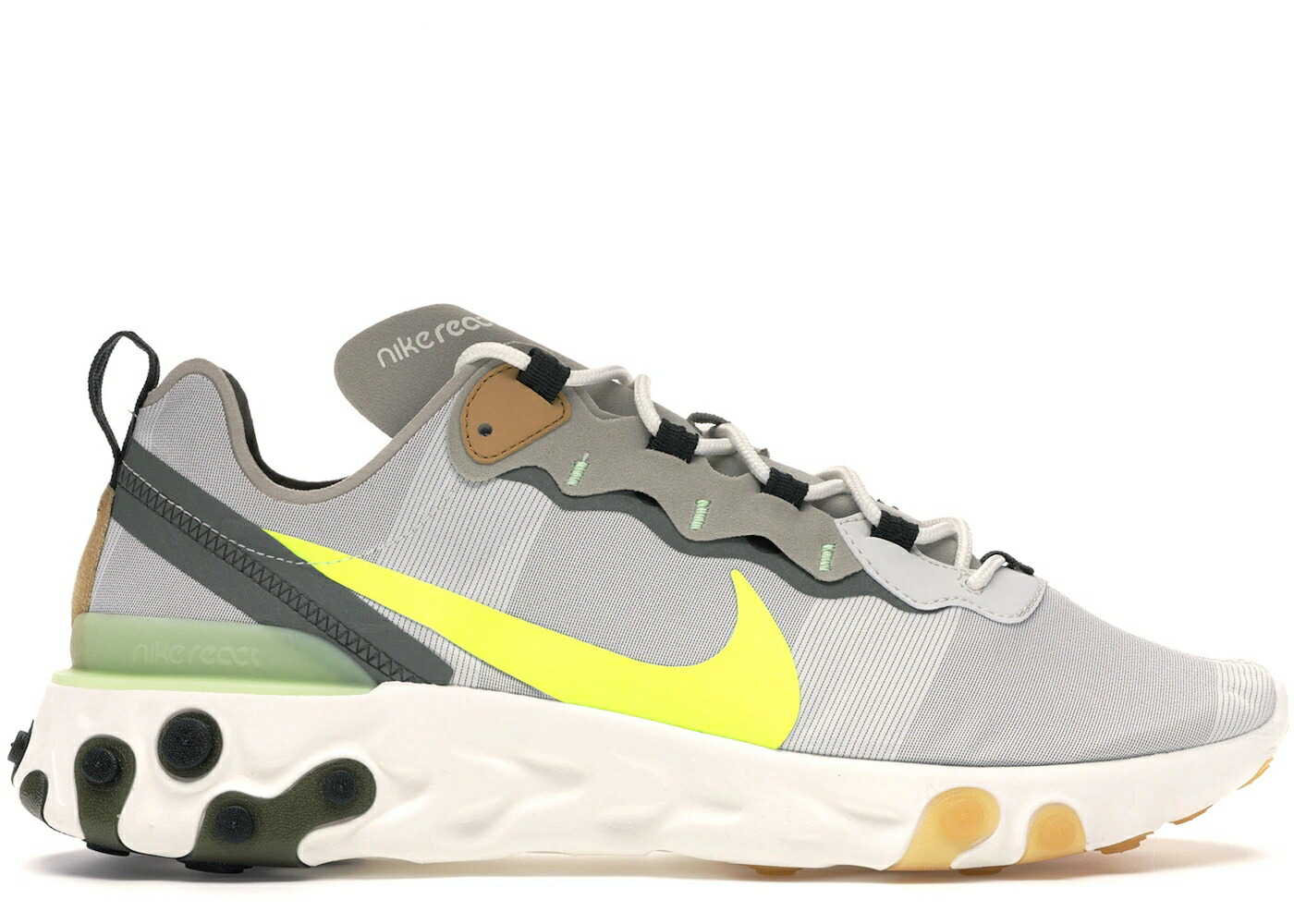 ナイキ リアクト 化学元素 雰囲気 スニーカー メンズ NIKE REACT ELEMENT 55 SPRUCE VOLT / SPRUCE AURA SPRUCE FOG BARELY